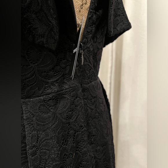 Torrid black mini skater lace off shoulder dress size 12 - Picture 7 of 7